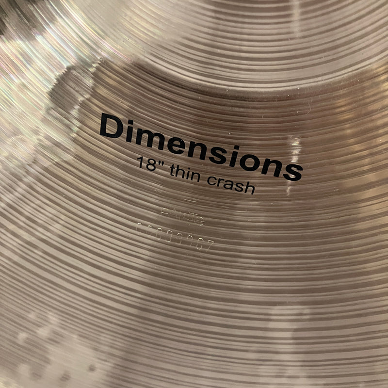 Paiste Dimensions Thin Crash Cymbal 18" Evolution Music