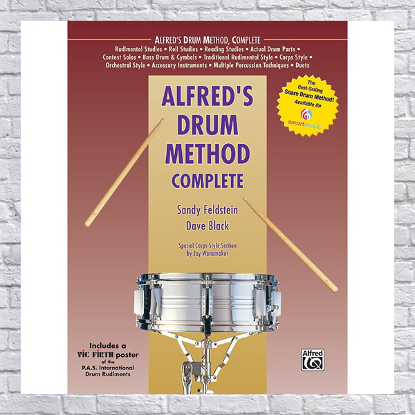 Alfred Alfred's Drum Method Complete Book & Rudiment Poster - Evolution ...