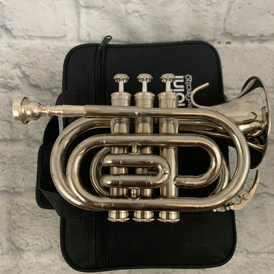 Mendini by Cecilio Bb Pocket Trumpet w/ Case