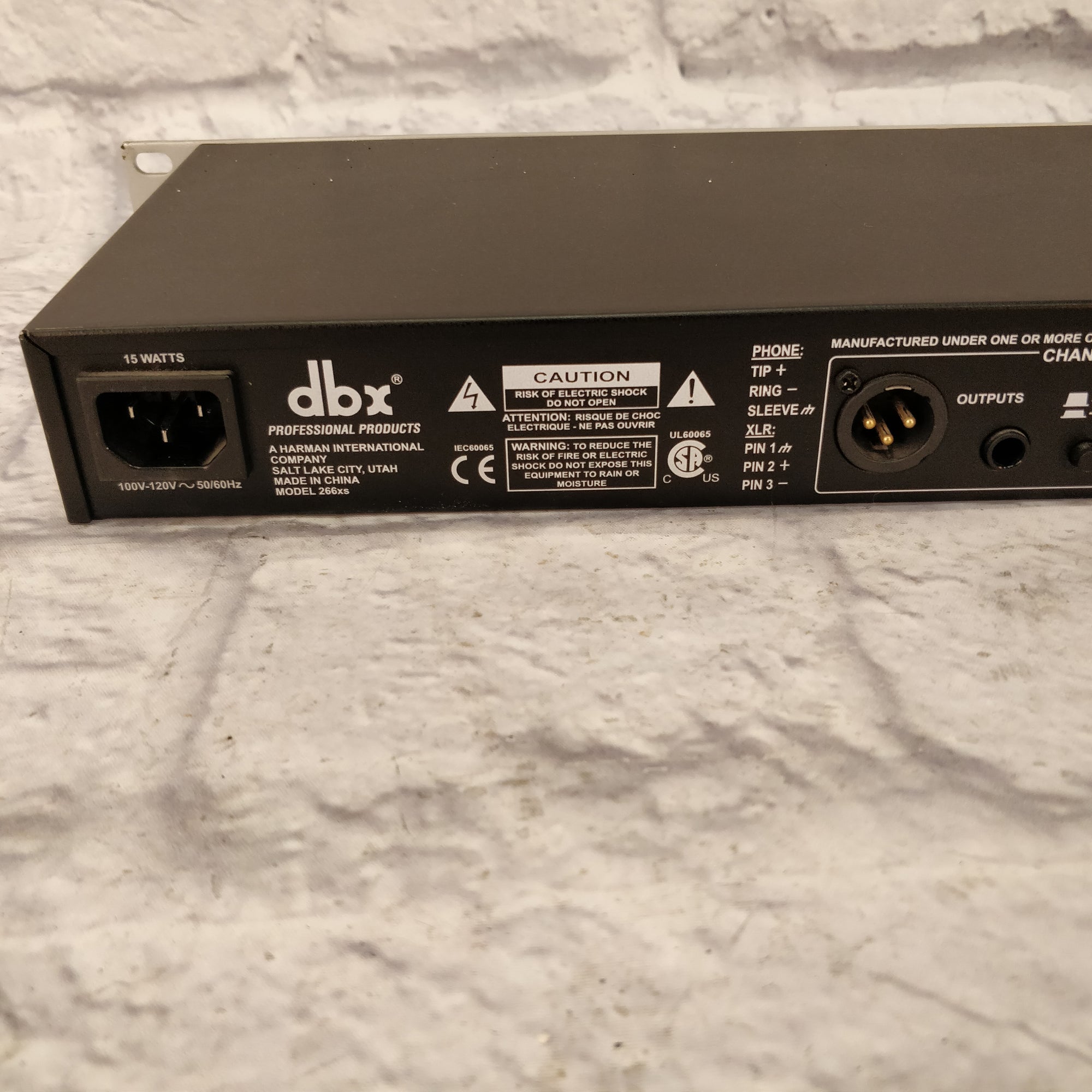 DBX 266XS Stereo Compressor Limiter & Noise Gate Dynamics Processor