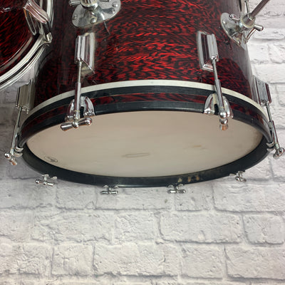 Vintage Rogers Holiday Swingtime 3pc Drum Kit in Red Onyx