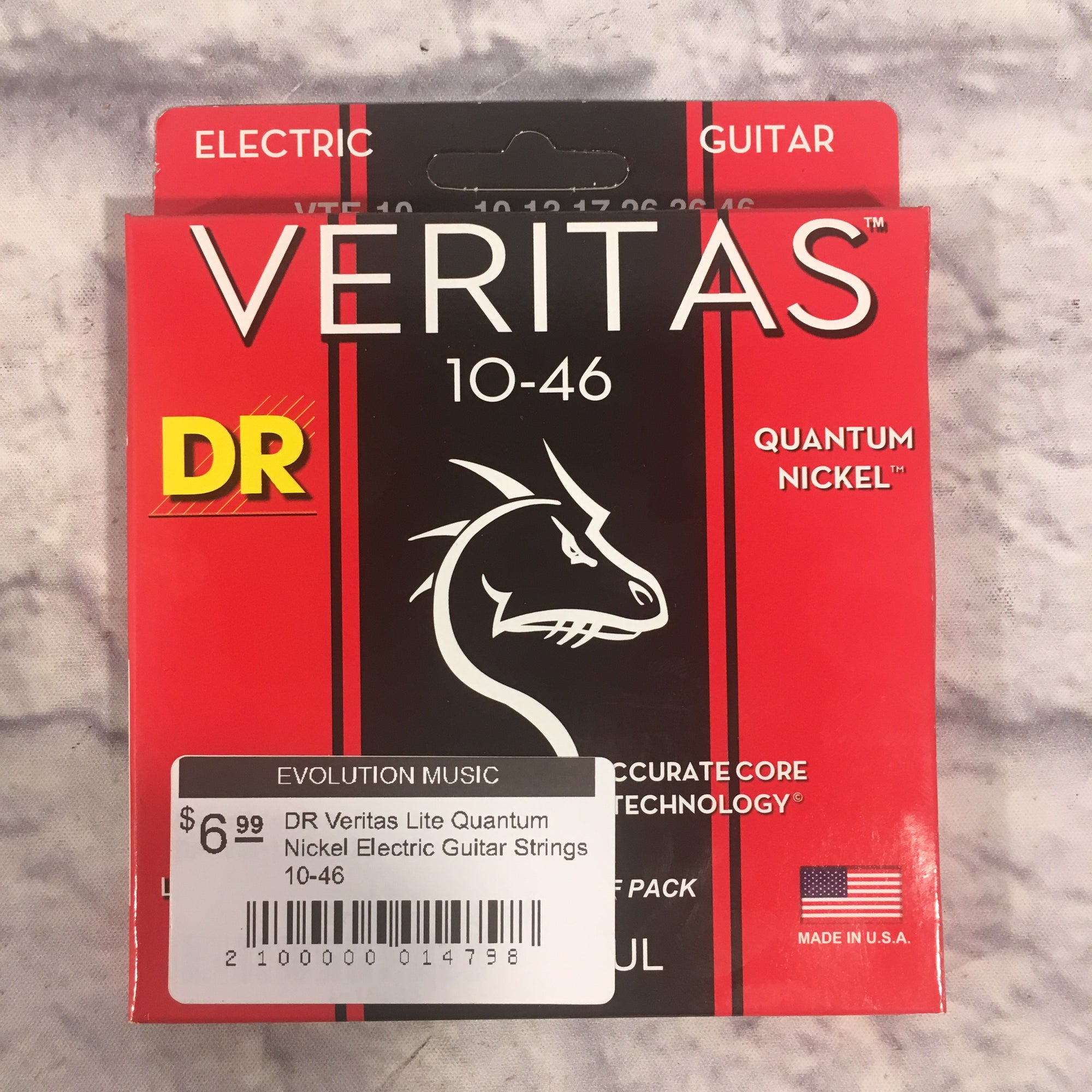 DR Veritas Lite Quantum Nickel Electric Guitar Strings 10-46