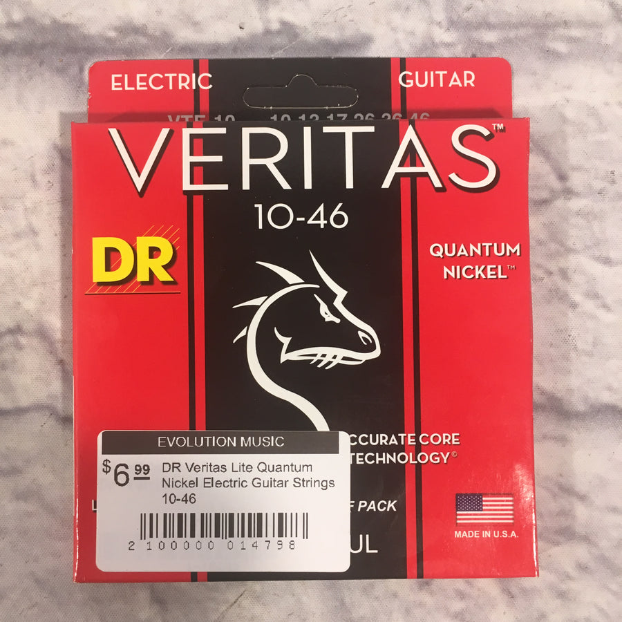 DR Veritas Lite Quantum Nickel Electric Guitar Strings 10-46