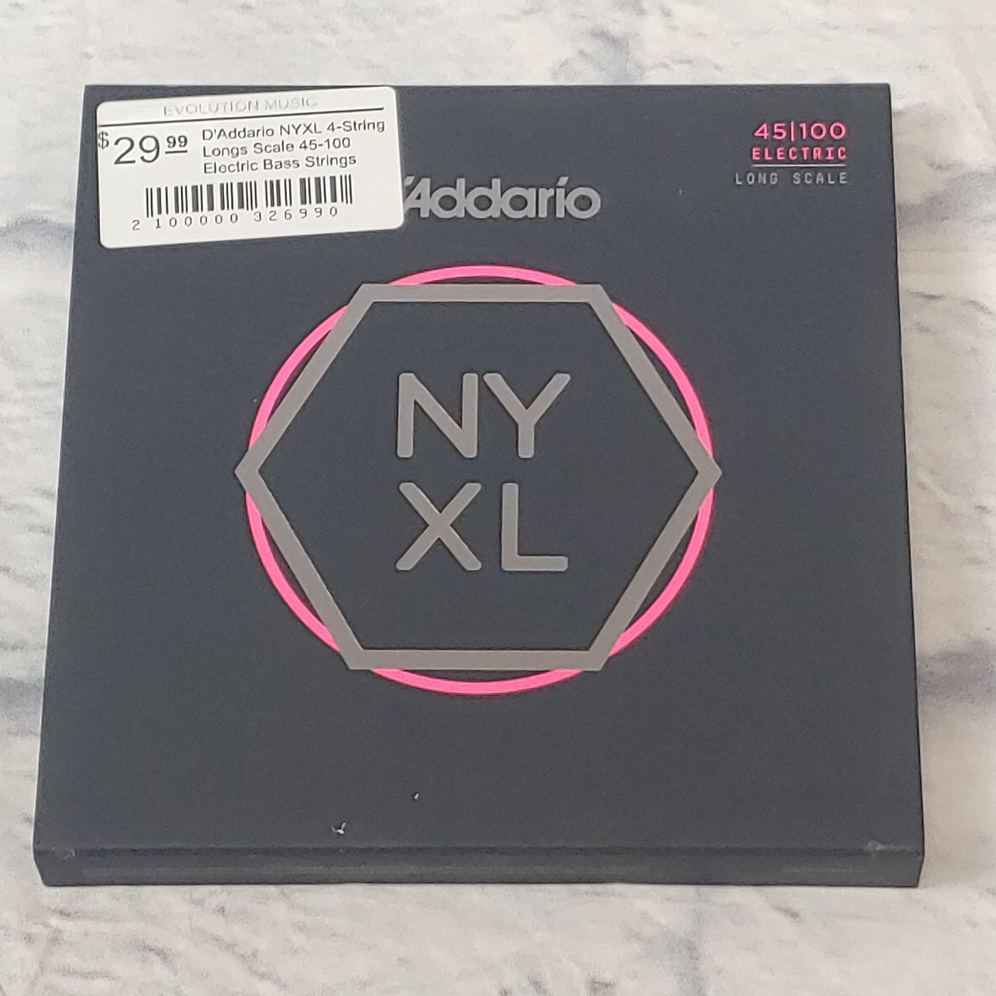 D'Addario NYXL 4-String Longs Scale 45-100 Electric Bass Strings
