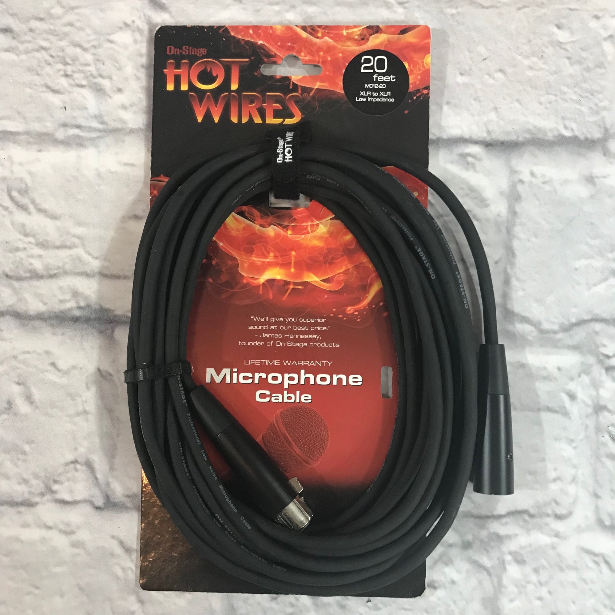 On Stage Hot Wires 20' Mic Cable