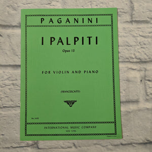Paganini I Palpiti Opus 13 For Violin and Piano