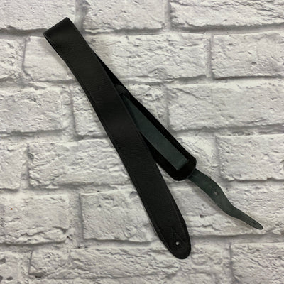 Black Leather Guitar Strap