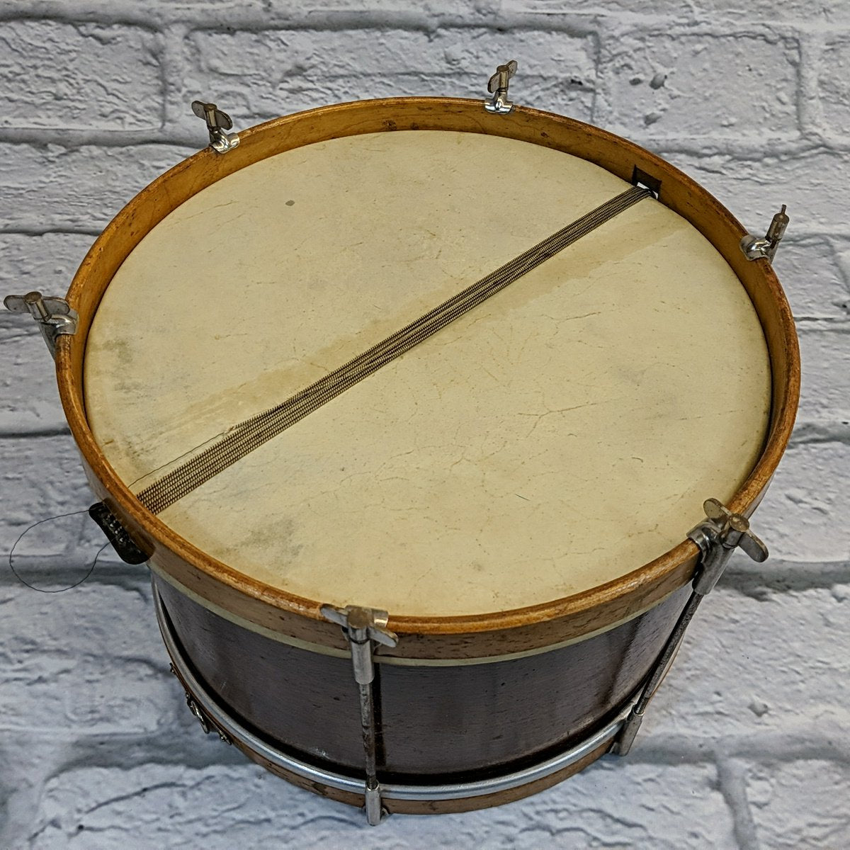Vintage 1920s / 30s Ludwig Junior Parade Drum 8" x 13" American Flag