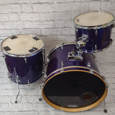 blue yamaha drum set