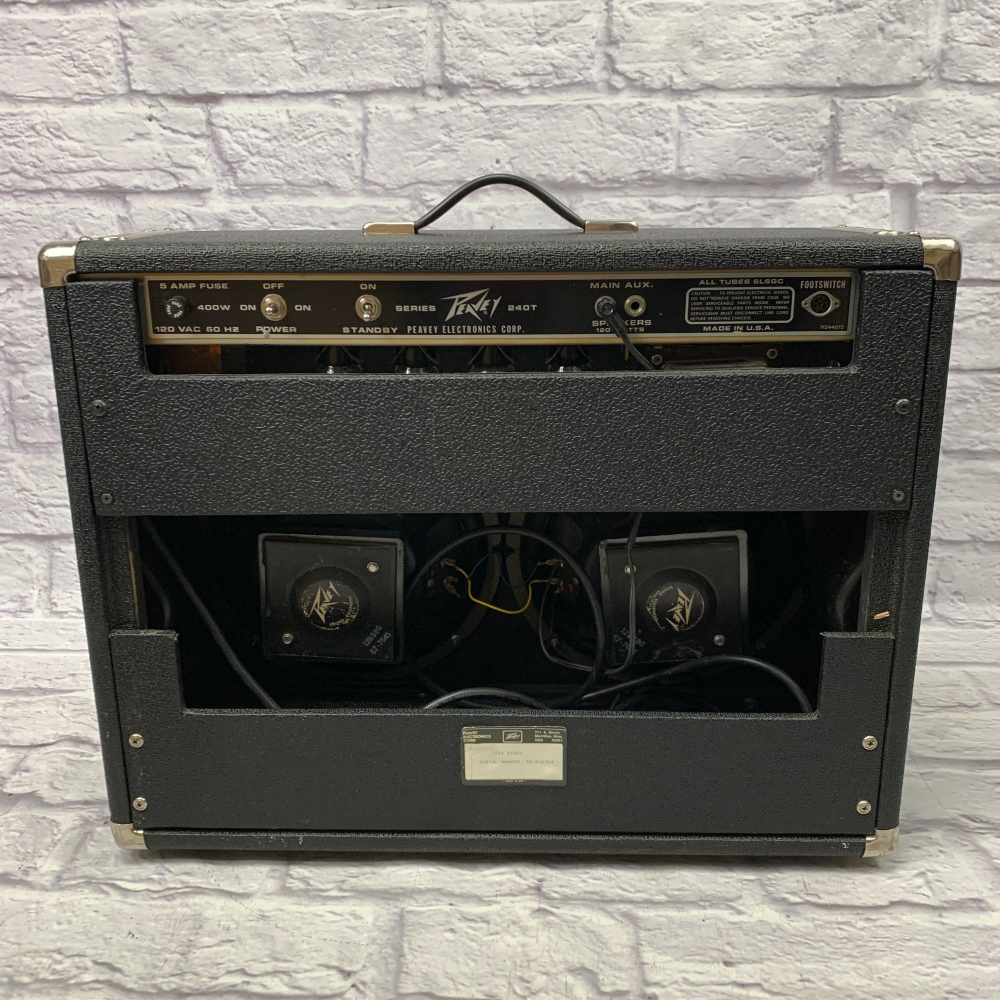 1970s Peavey Deuce VT Series 240T 120-Watt 2x12 Guitar Combo