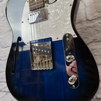 Glarry Custom Style Semi Hollow Tele Electric Guitar