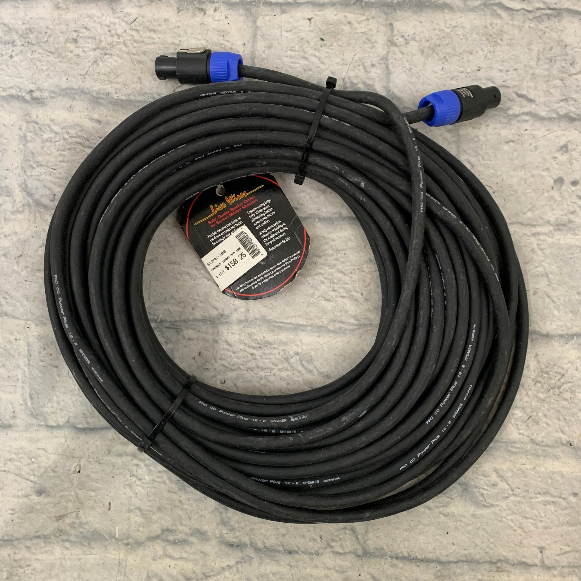 Livewire GH 100FT Speakon Speaker Cable