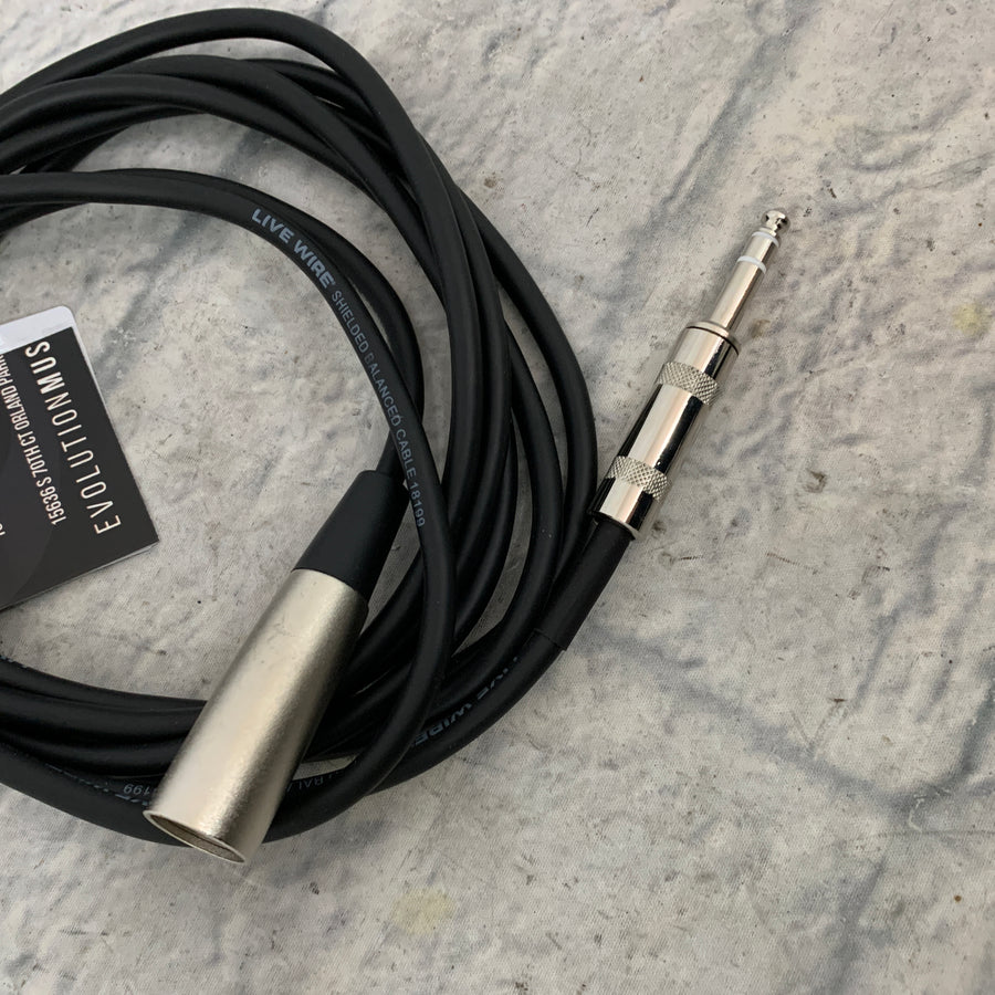 Livewire 1/4" TRS M to XLR M Cable Interconnect