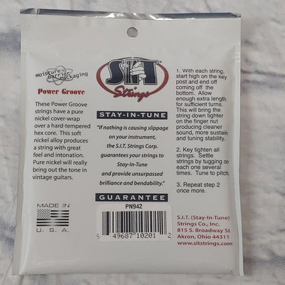 SIT Strings Power Groove Pure Nickel 9-42 Electric Guitar Strings