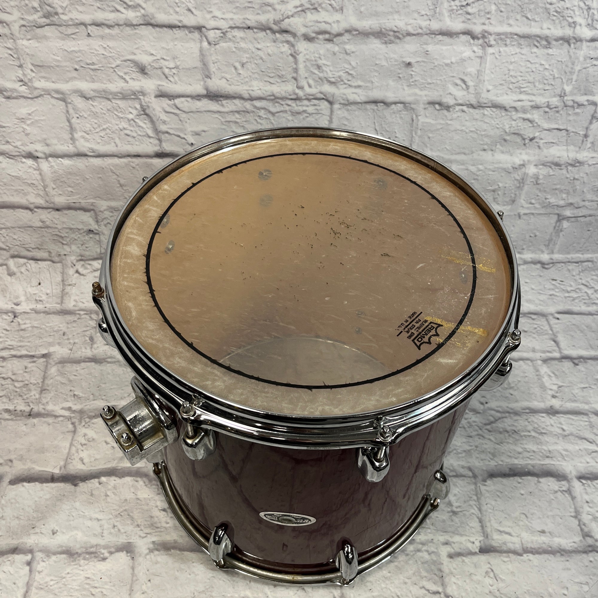 Slingerland 14x14 Rack Tom Red 1980s Sticker Badge
