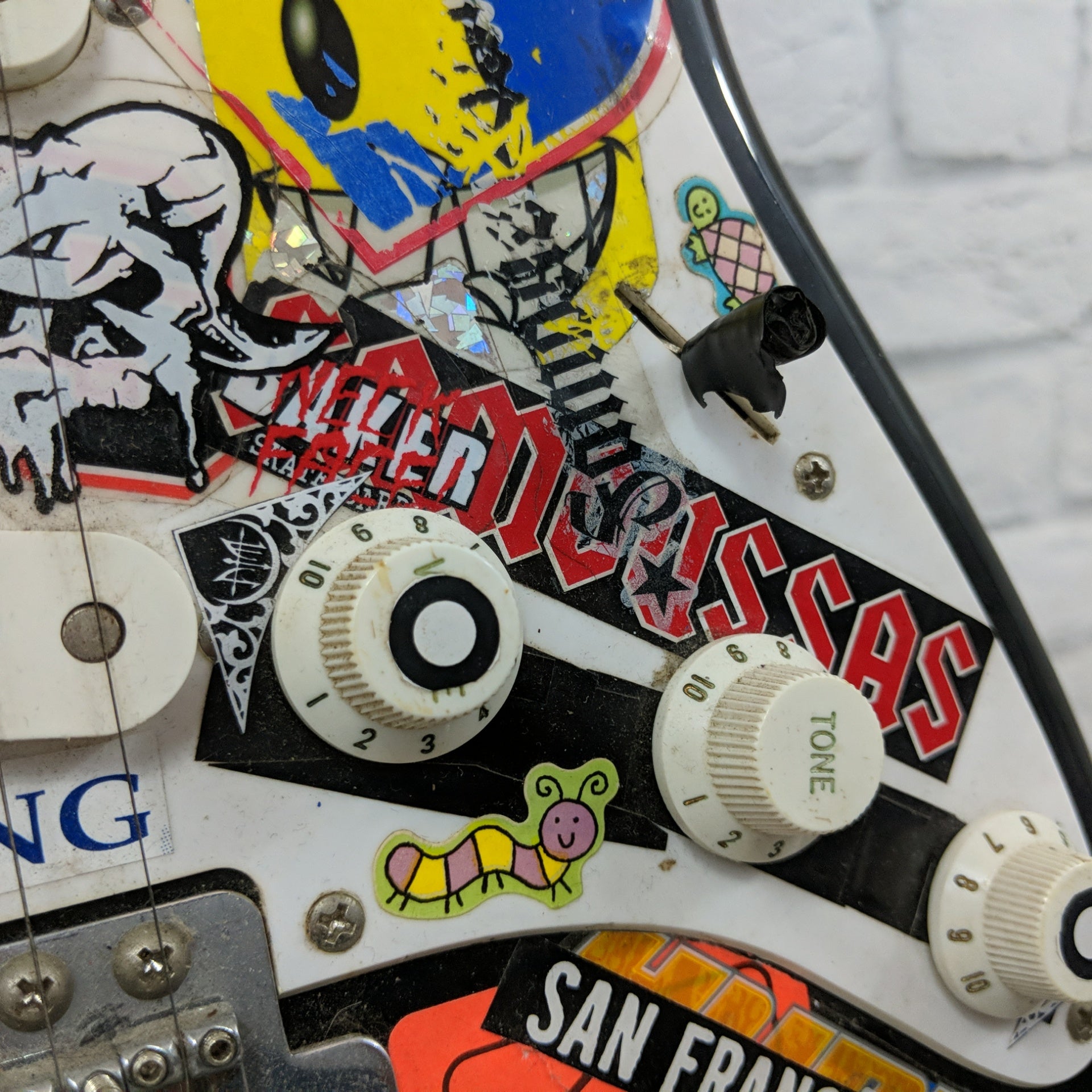 Fender Squier Strat Electric Guitar with Stickers