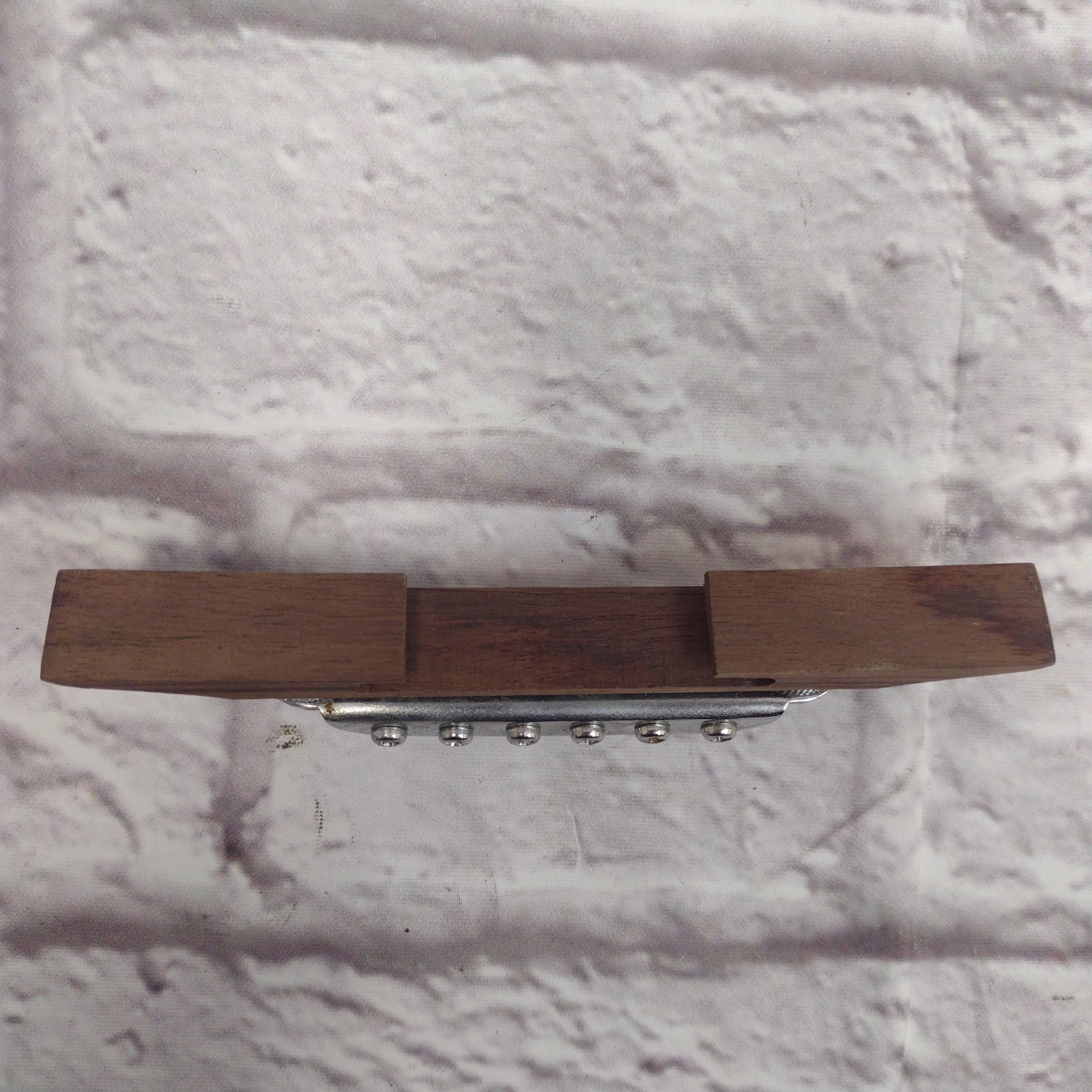 Unknown Archtop Guitar Bridge with Nylon Roller Saddles