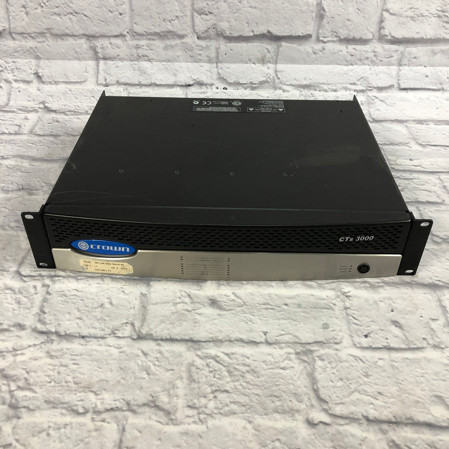 Crown CTS-3000 Power Amp with PIP-USP3/CN CobraNet Card
