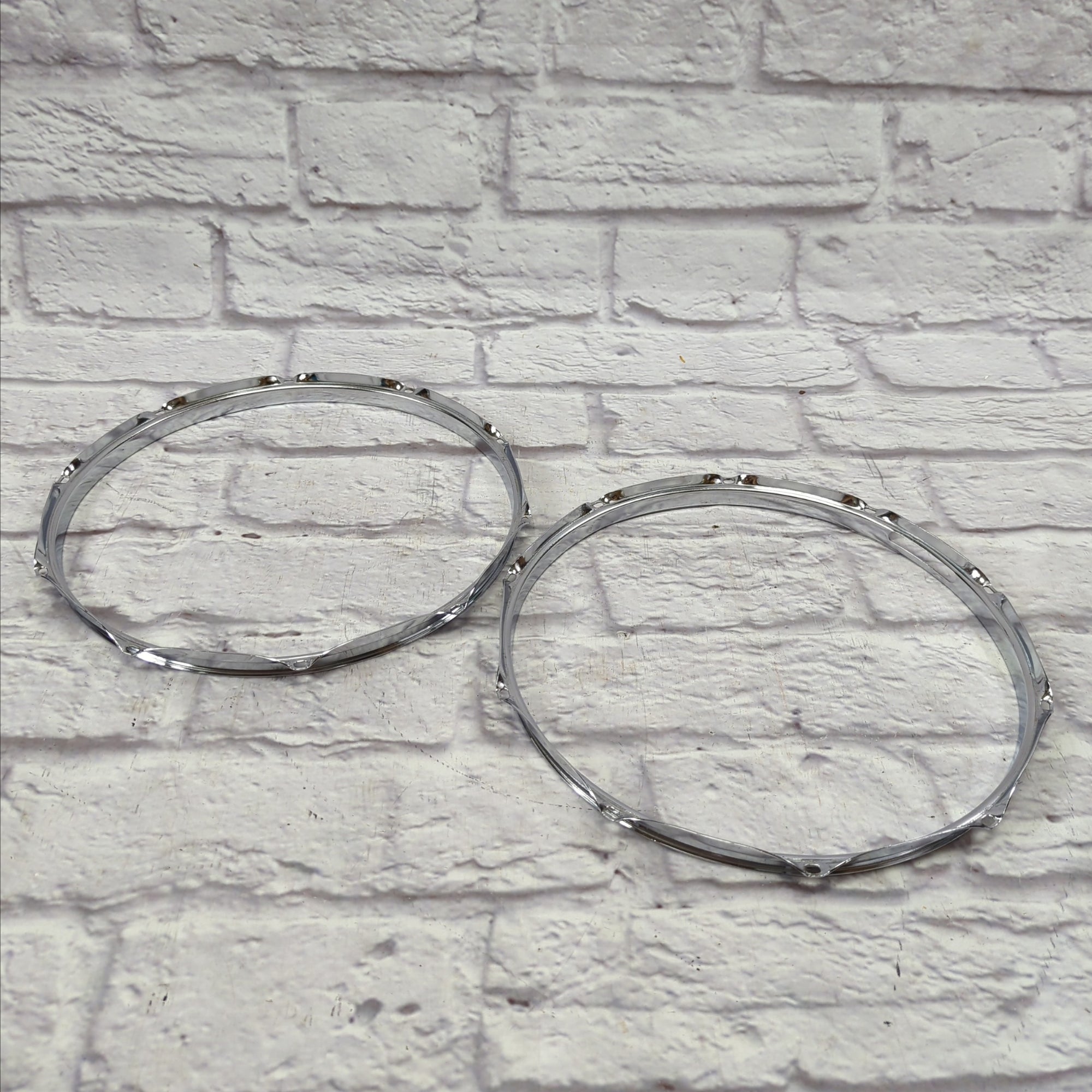 Vintage 1970s Ludwig Supraphonic 14” 10 Hole COS (Chrome over Steel) Top & Bottom Snare Drum 1.6mm Hoops / Rims