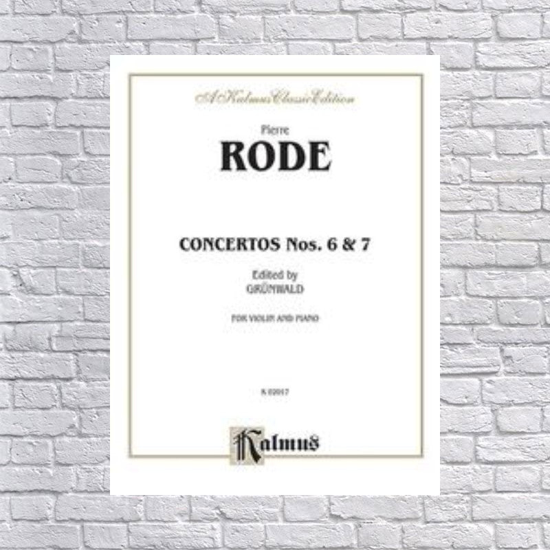 00-K02017 Concertos Nos. 6 and 7 - Music Book