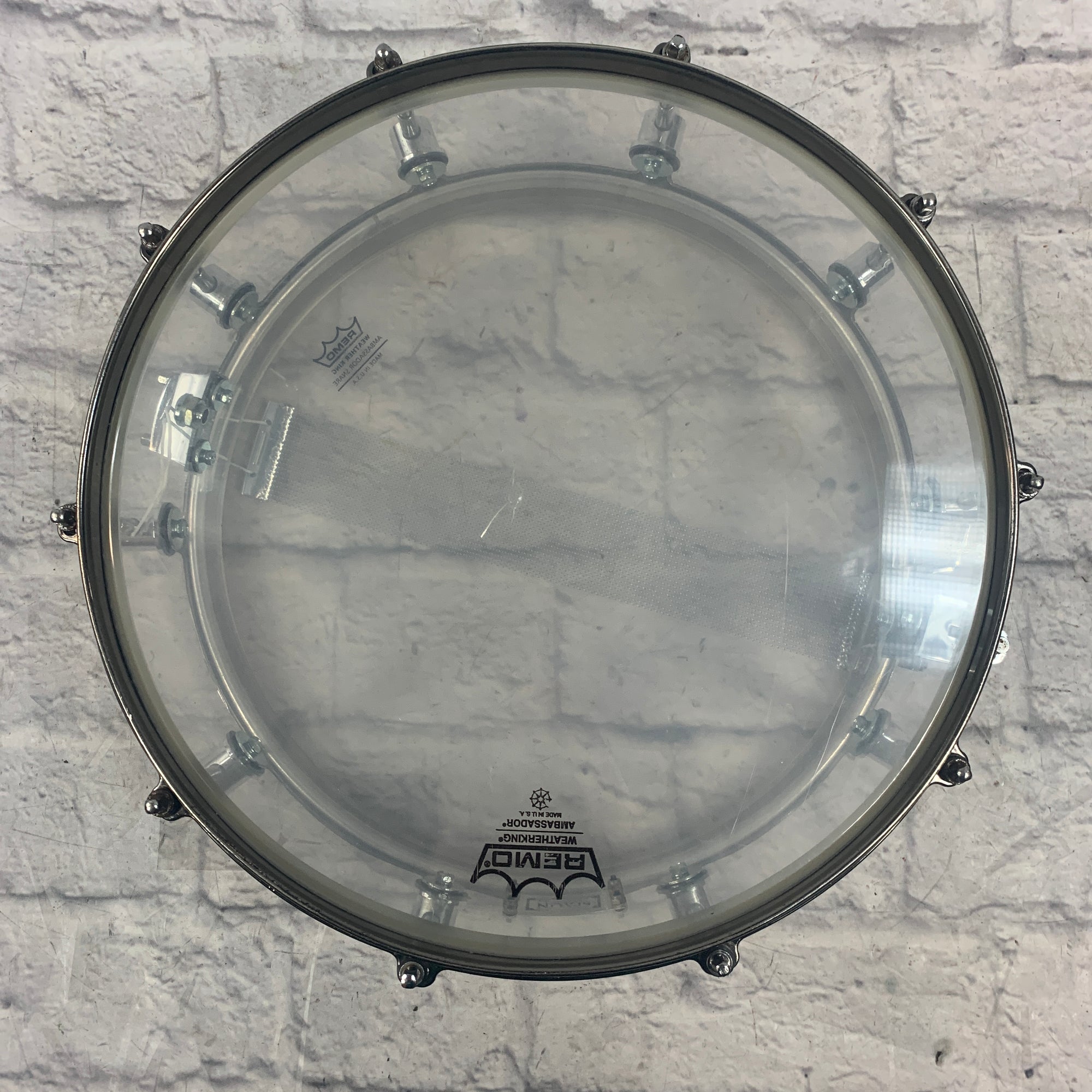 Spaun Drum Co. Clear Acrylic 14 x 6 Snare Drum