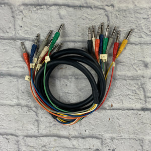 Unknown 6ft 1/4 - 1/4 Stereo Patch 8 Channel Cable Snake