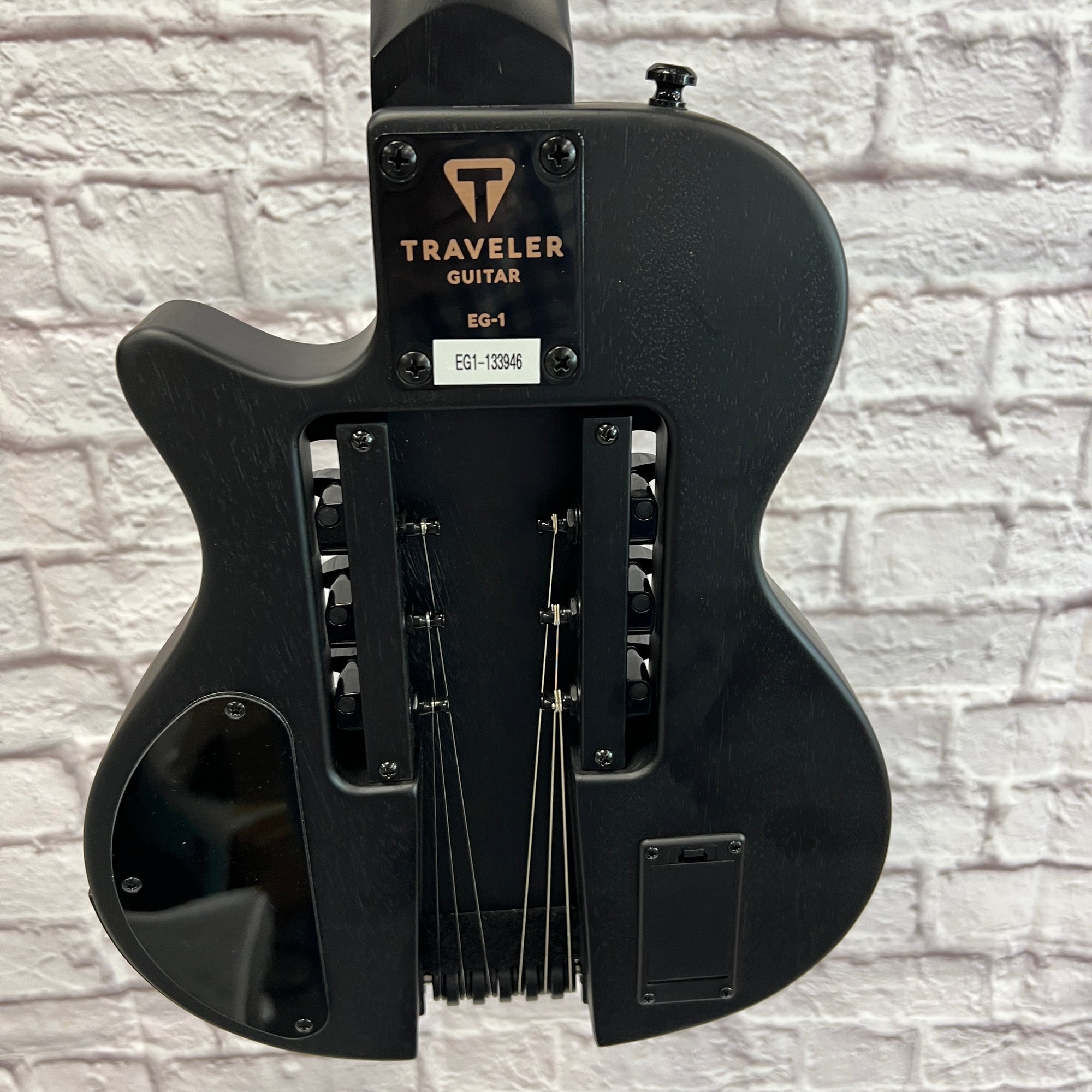 Traveler EG1 Solid Body Black Electric Guitar Travel Guitar