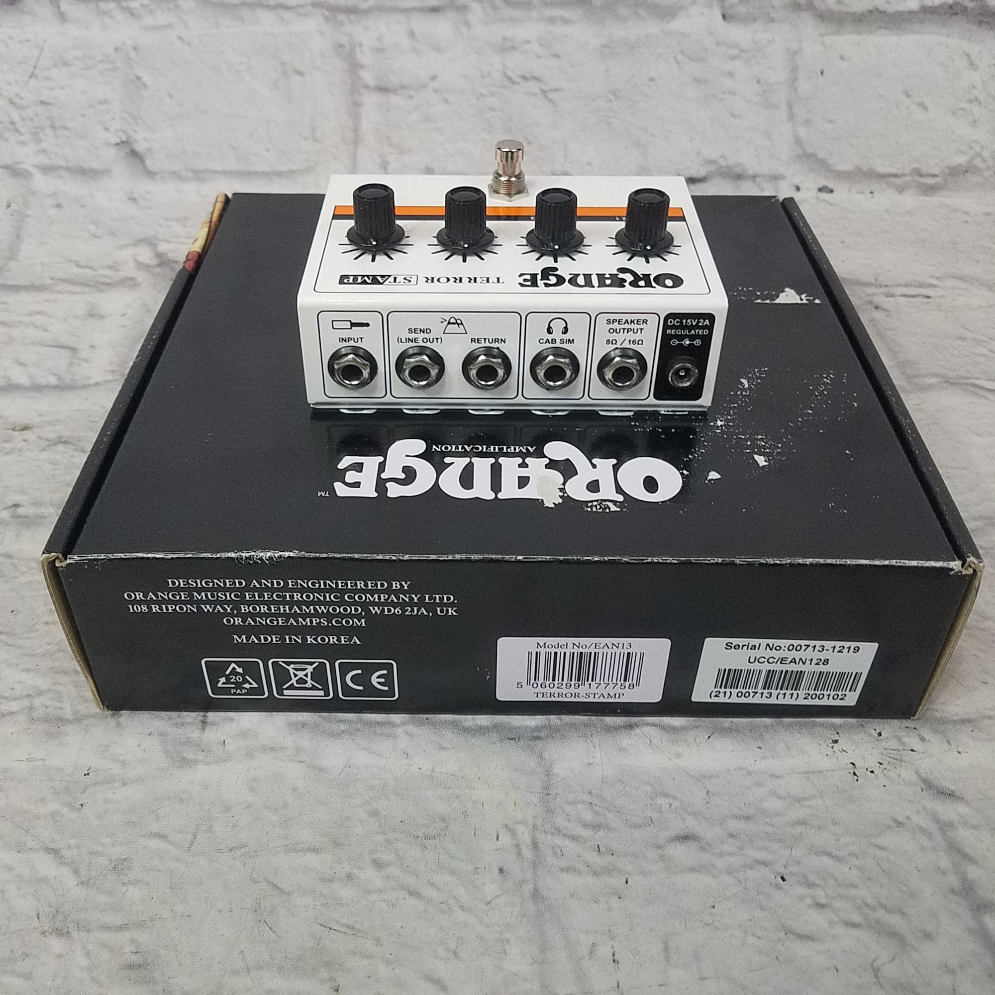 Orange Terror Stamp Guitar Amplifier Pedal Open Box