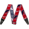 Fender Weighless Monogrammed Red/White/Blue 2" Strap