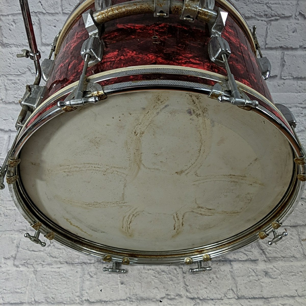 Unknown Japan 20 Bass Drum Red Shell Wrap