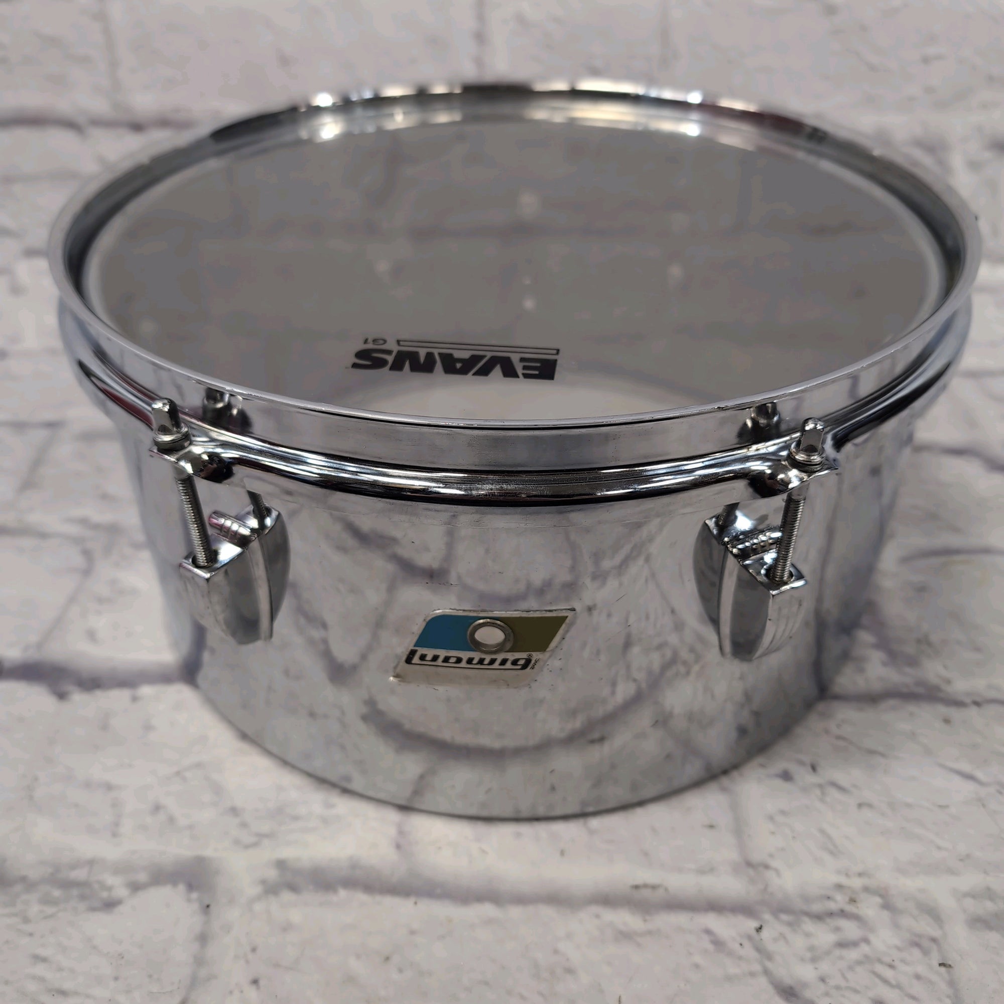 Ludwig Vintage 13 Single Timbale Blue Olive Badge