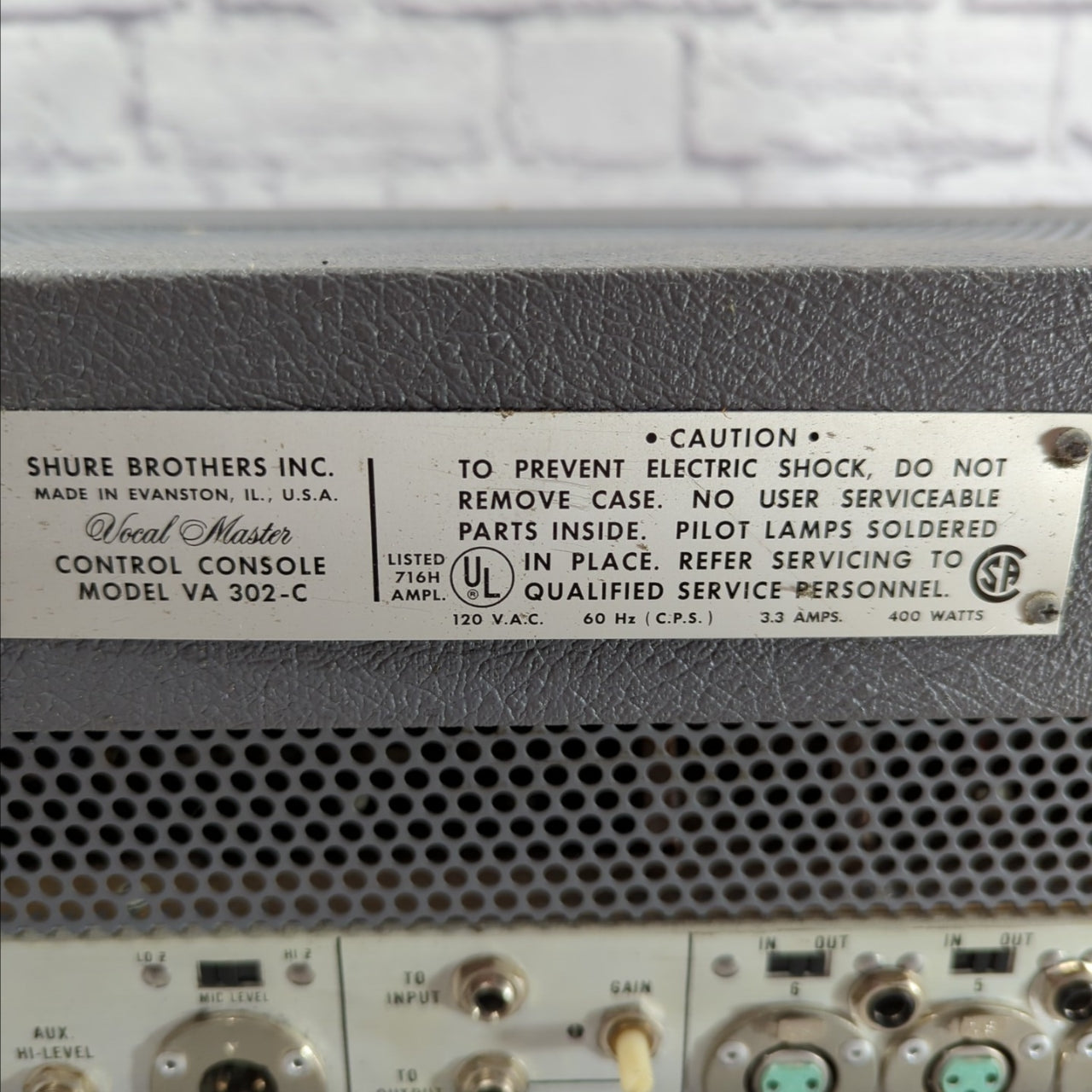 Shure Vocal Master VA 302-C Microphone Mixer