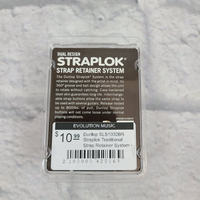 Dunlop SLS1032BR Straplok Traditional Strap Retainer System - Gold