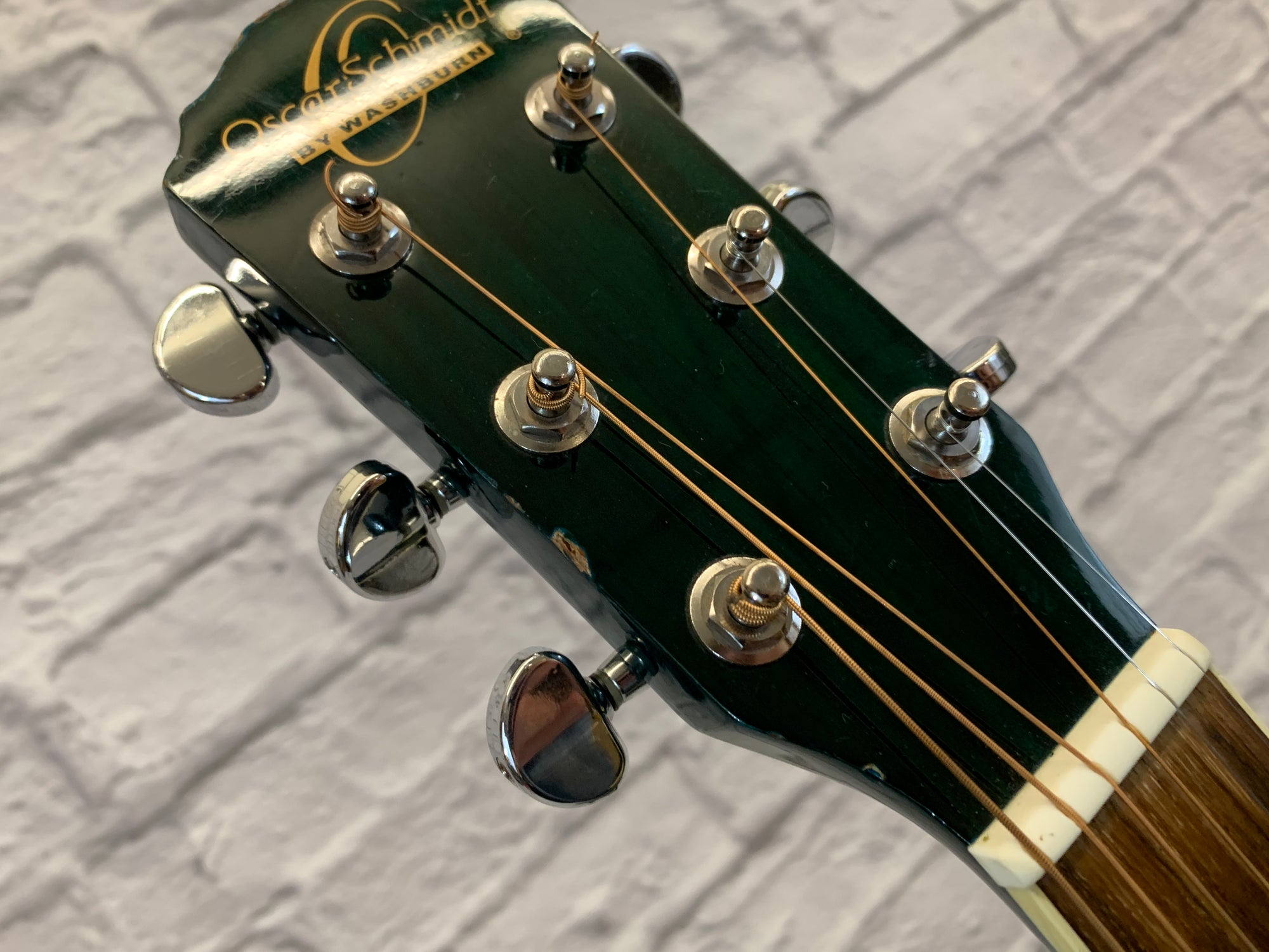 Oscar Schmidt OG10CETB Cutaway Acoustic Electric  Transparent Green