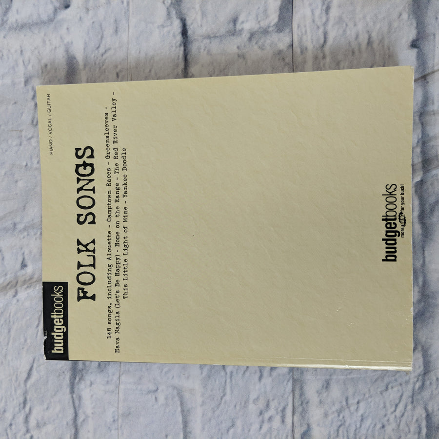 Hal Leonard Folk Songs Budget Book arranged for piano, vocal, and guitar (P/V/G)