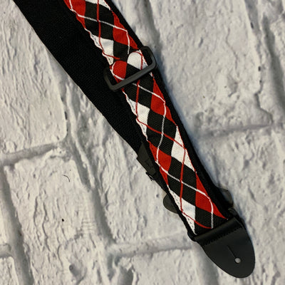 LM Products 2in Argyle Red Guitar Strap