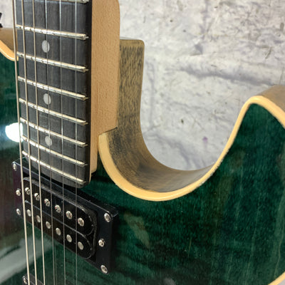 Gatto T Style Green Trans Flame Maple Top  Electric Guitar