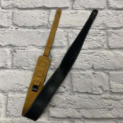 Black Leather/Suede Guitar Strap
