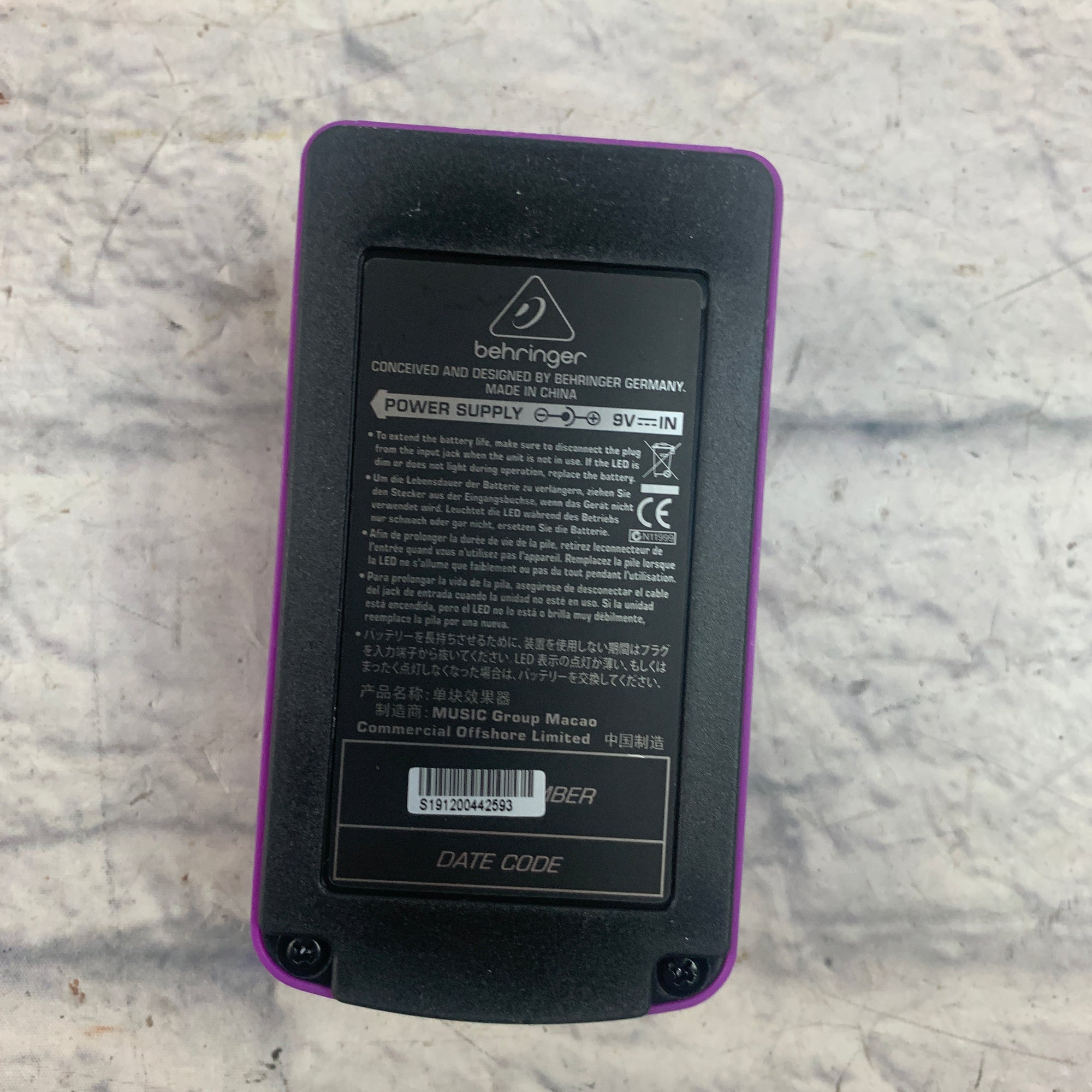 Behringer BOD400 Bass Overdrive Pedal