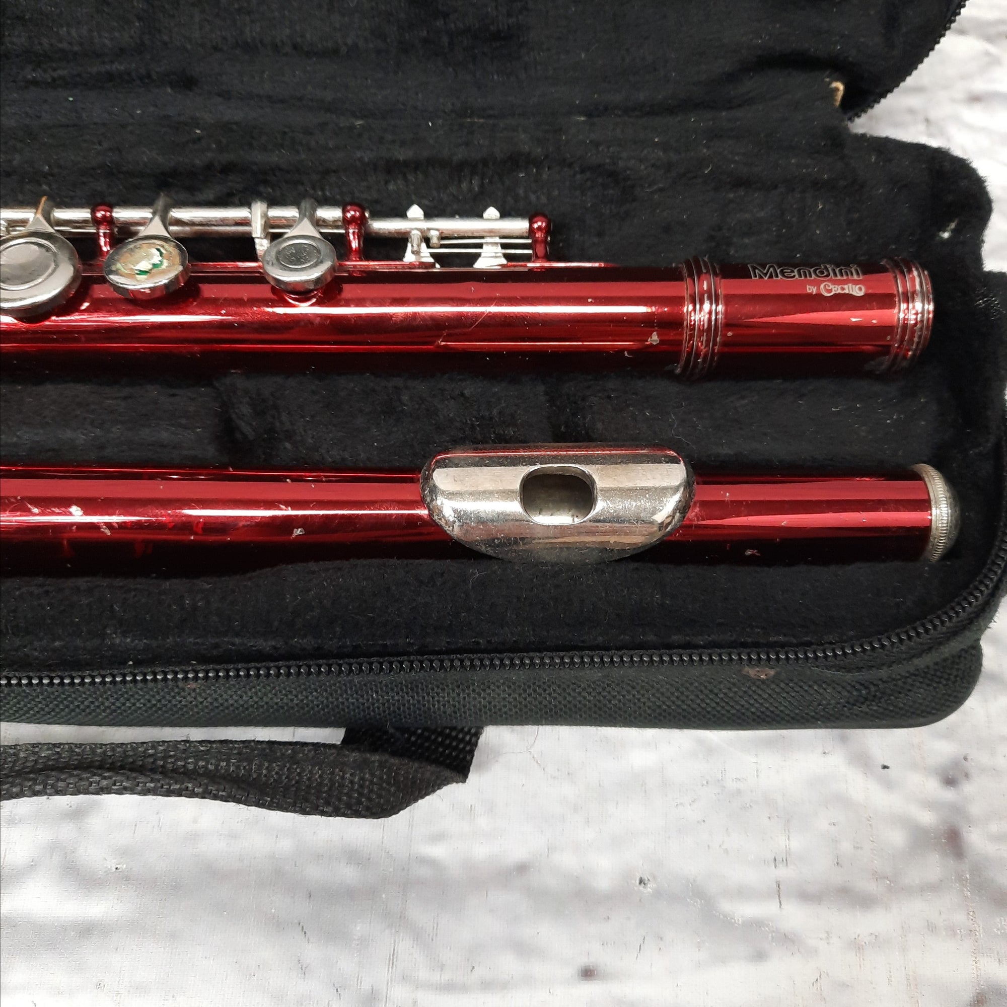 Mendini H MFE-RD Flute w/soft case