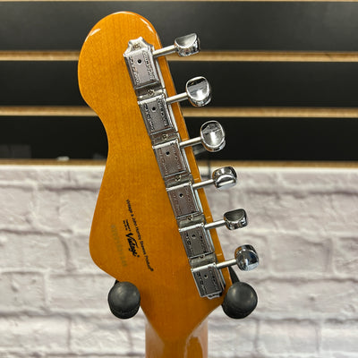 Vintage (Brand) V6M  Strat Style Natural Finish SSS Electric Guitar