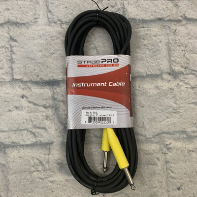 Stage Pro SPG10G 10' 1/4" Instrument Cable (Yellow Ends)