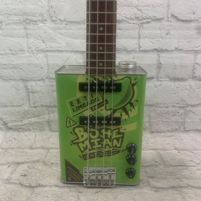 Bohemian Guitars Oil Can Electric Limeade 4 String Bass Guitar