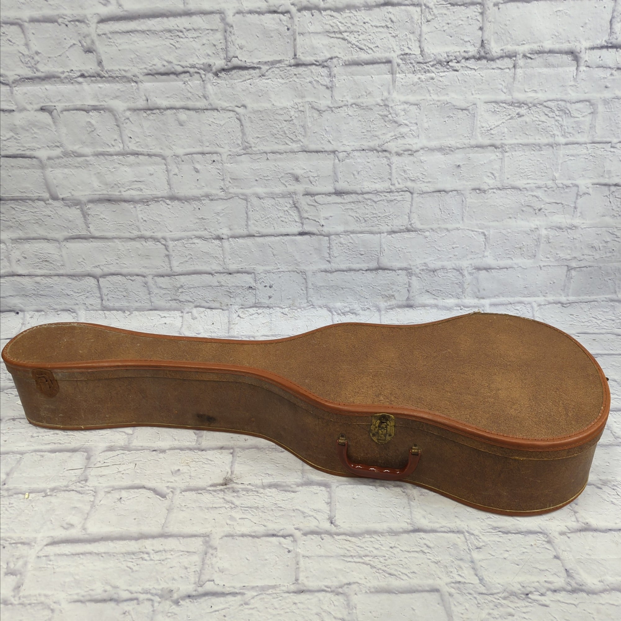 Unknown Vintage Brown Acoustic Chipboard Hard Case 39.5" x 13.5"