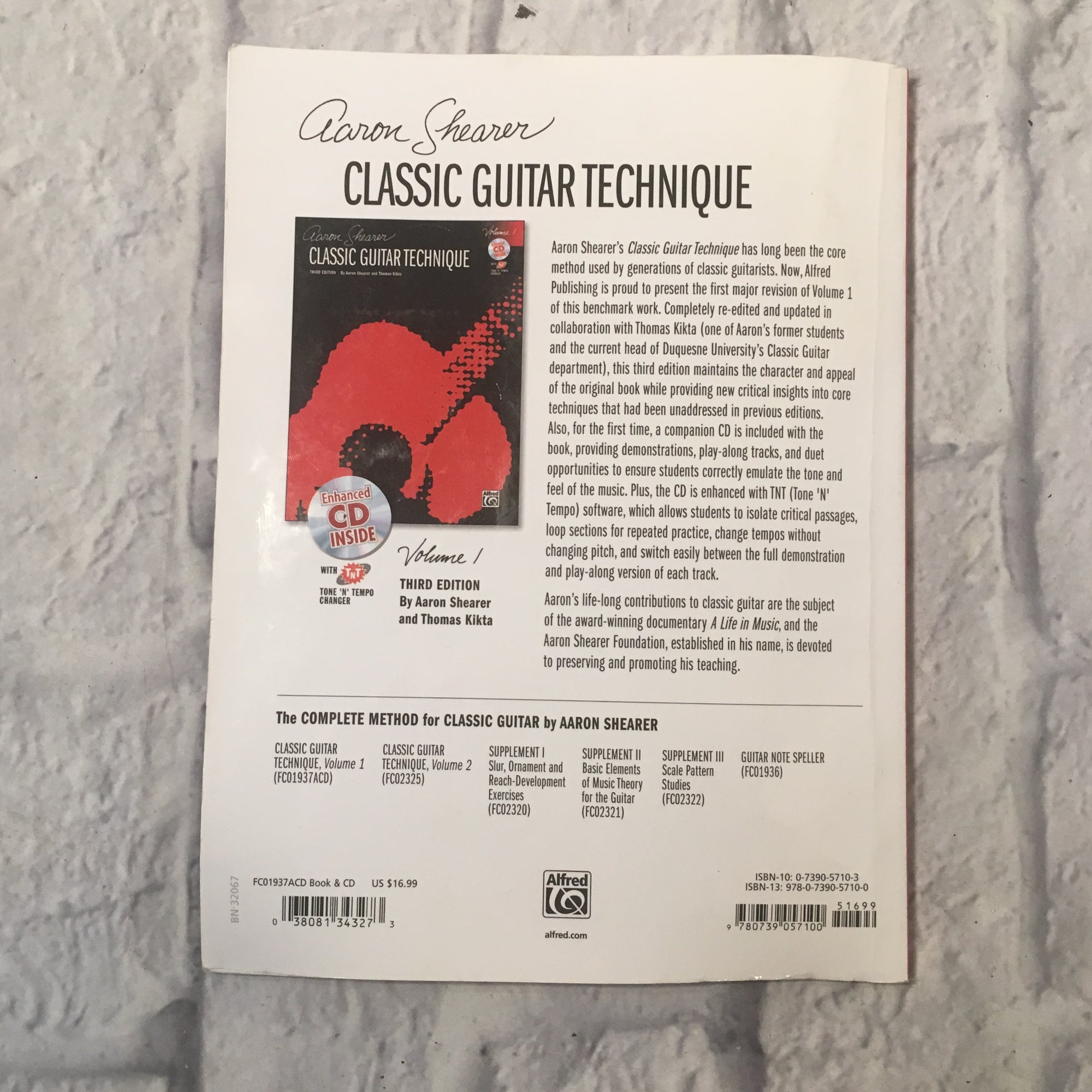 Alfred Classic Guitar Technique Third Edition by Aaron Shearer and Thomas Kikta