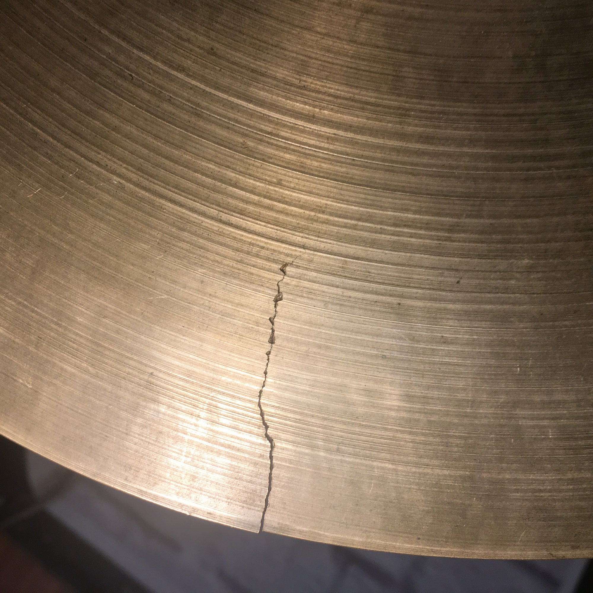 1940s Zildjian K CRACKED 14in Top Hi Hat Cymbal Only