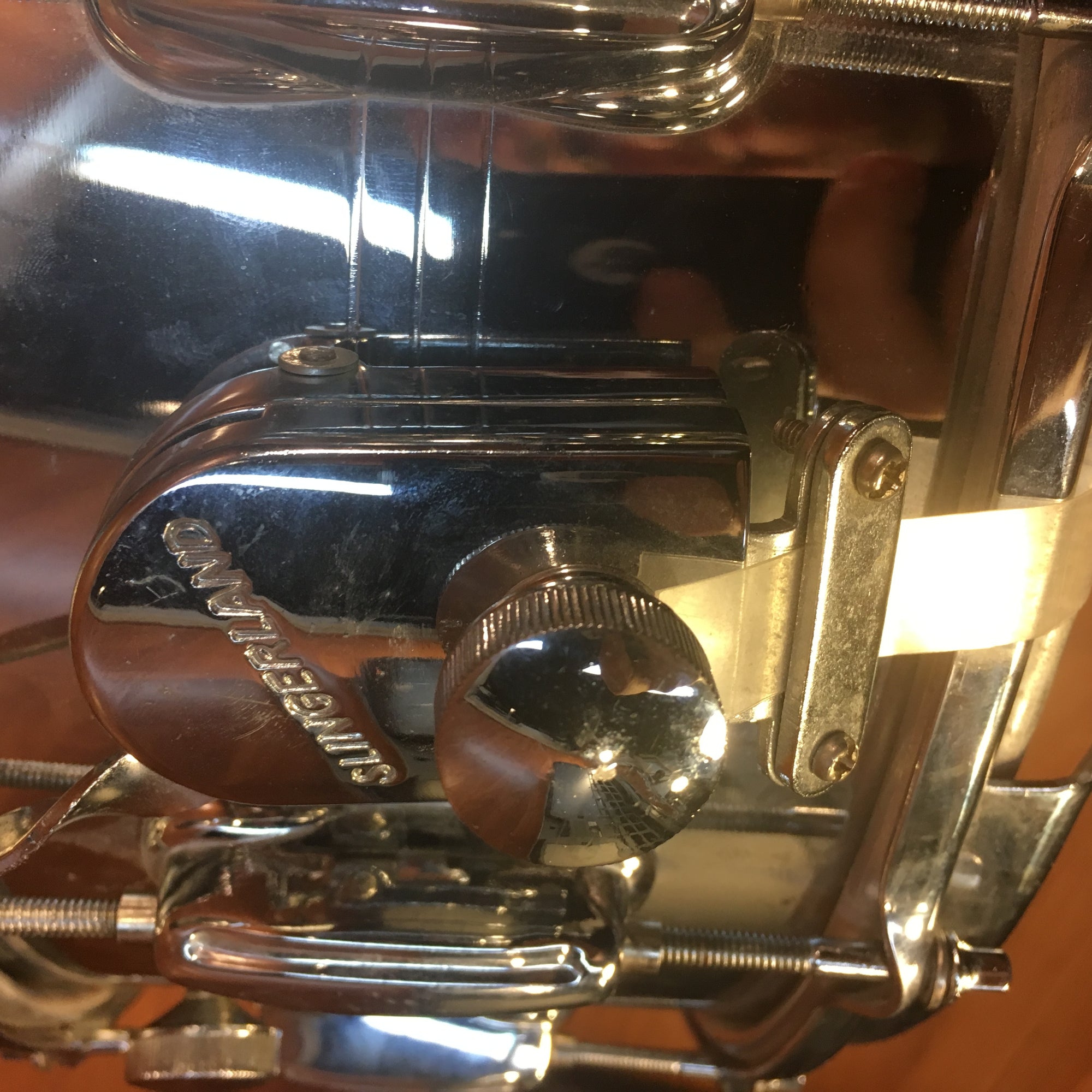 Late 80s Slingerland 14 x 6.5 Chrome Snare 10 Lug Gene Krupa