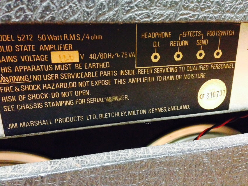 Marshall Fifty Model 5212 w/cover