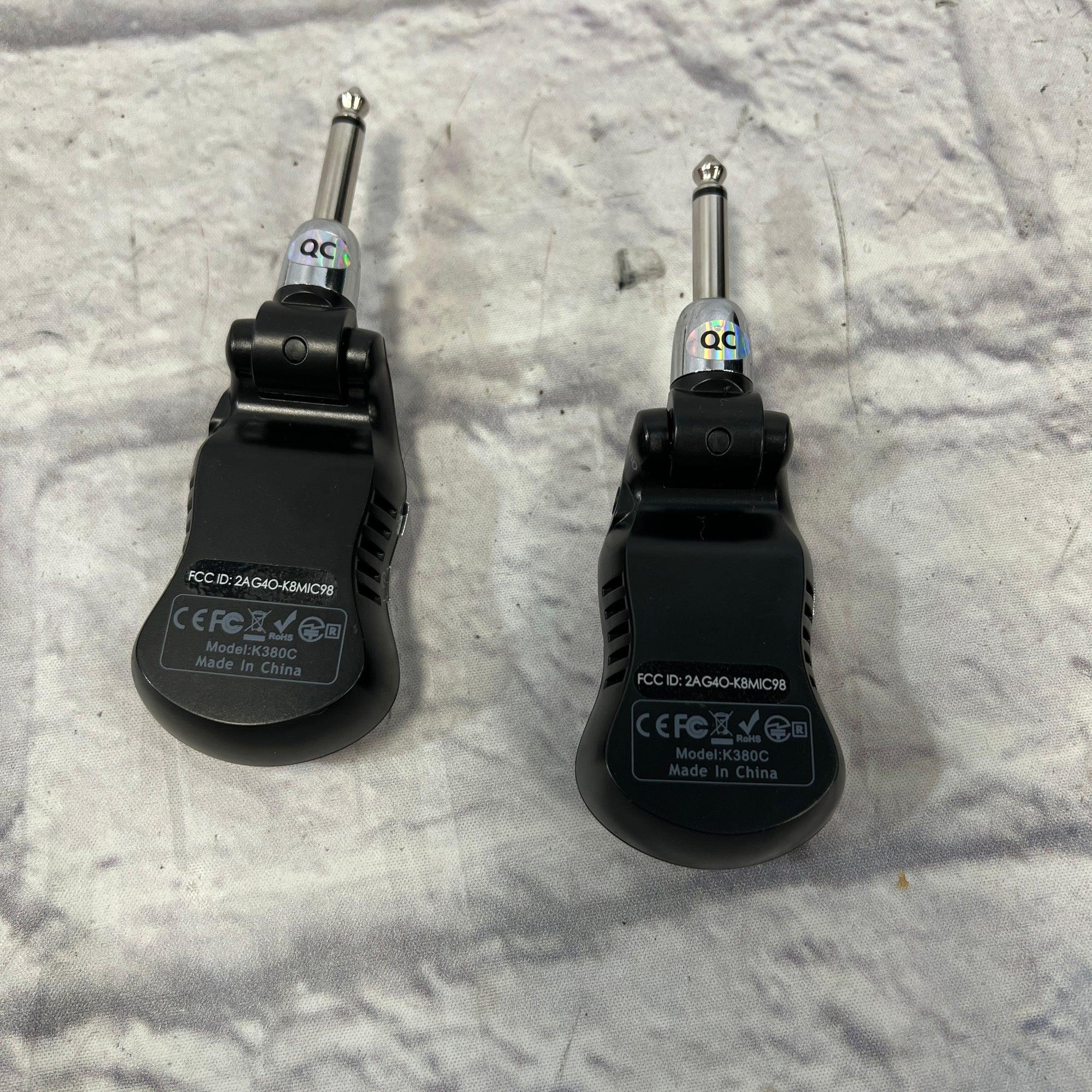 Asmuse K380C Wireless Guitar Transmitter Receiver System Set - Electric Guitar Wireless System Transmitter And Receiver With Clean Bluesy Flanger Tremolo Metal 5 Effects