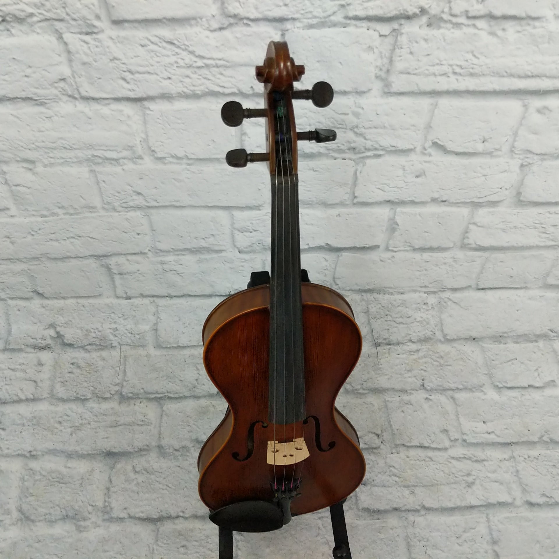 Full Size 4/4 Student Violin with Gator GCE-Violin 4/4 Deluxe ABS Hardshell Violin Case